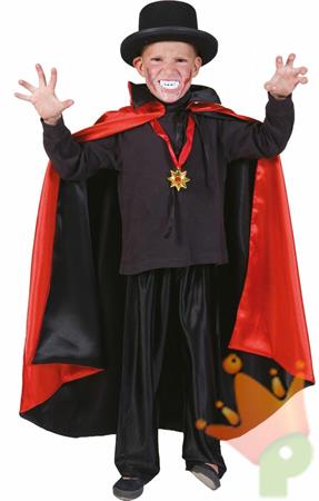 COSTUME MANTELLO DRACULA ROSSO/NERO TG. 116