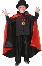 COSTUME MANTELLO DRACULA ROSSO/NERO TG. 116