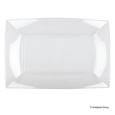 PIATTO RETTANGOLARE 34,5X23CM NICE TRASPARENTE 3PZ