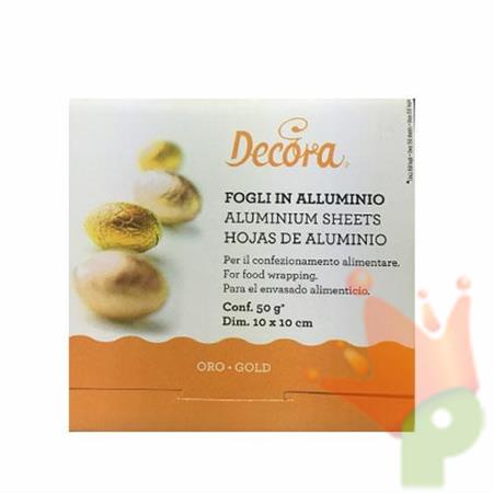 FOGLI 10X10CM ORO 50GR 150pz