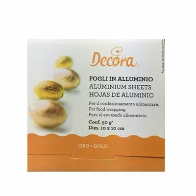 FOGLI 10X10CM ORO 50GR 150pz