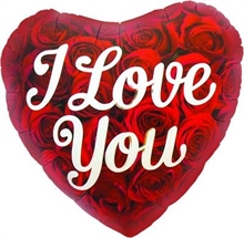 PALLONCINO MYLAR 18INCH I LOVE YOU ROSES
