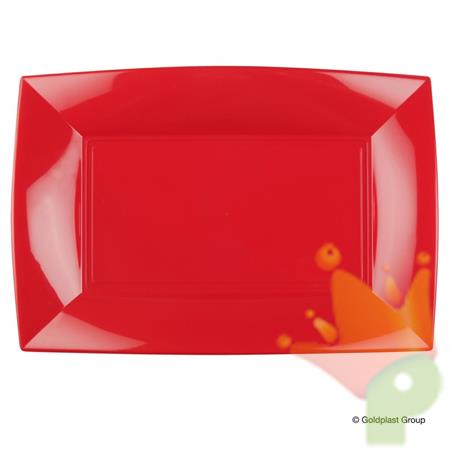 PIATTO RETTANGOLARE NICE ROSSO CHINA 3PZ 345X230MM
