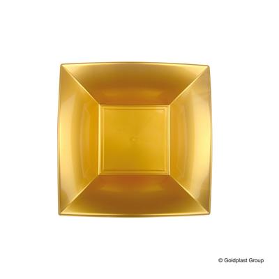 PIATTO FONDO 180X180MM NICE ORO 8PZ