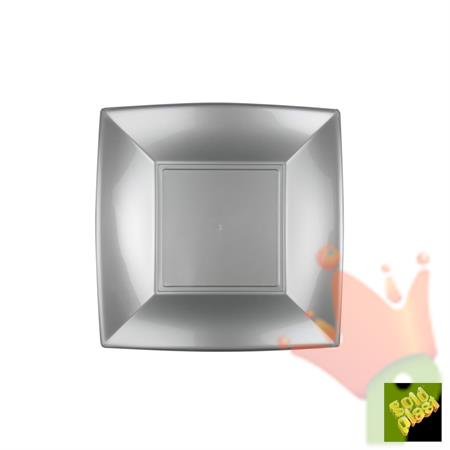 PIATTO DESSERT 180X180MM NICE GRIGIO 8PZ