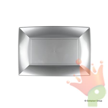 PIATTO RETTANGOLARE NICE GRIGIO 8PZ