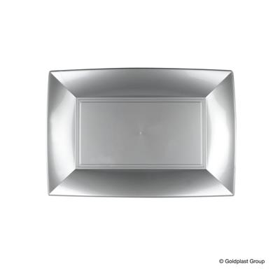 PIATTO RETTANGOLARE NICE GRIGIO 8PZ