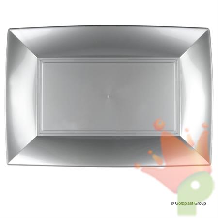 PIATTO RETTANGOLARE 34,5X23CM NICE GRIGIO 3PZ