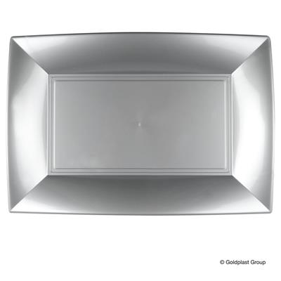 PIATTO RETTANGOLARE 34,5X23CM NICE GRIGIO 3PZ
