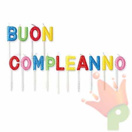 PICKS CANDELINE BUON COMPLEANNO GLITTER 7CM