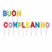 PICKS CANDELINE BUON COMPLEANNO GLITTER 7CM