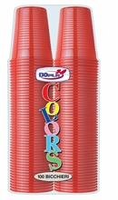 BICCHIERI 200CC ROSSO 100PZ
