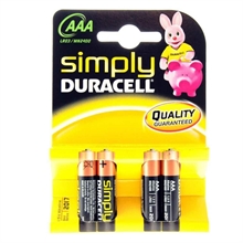 BATTERIE SIMPLY DURACELL MINISTILO AAA 4PZ 1,5 V