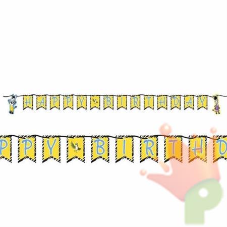 Festone Bandierine 2.4mt Happy Birthday Zou zebra