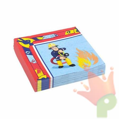 Tovaglioli 33x33cm 2v Sam il Pompiere 20pz