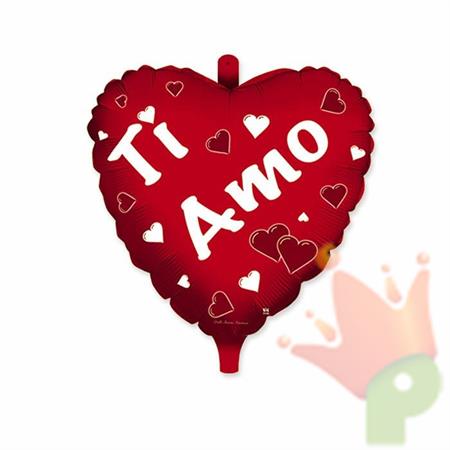 PALLONCINI MYLAR CUORE 45CM TI AMO