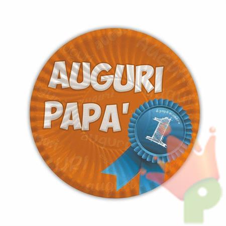 PIATTI 18CM AUGURI PAPA' 8PZ