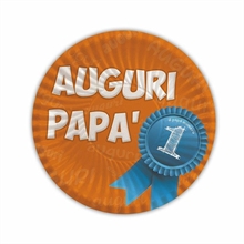 PIATTI 18CM AUGURI PAPA' 8PZ