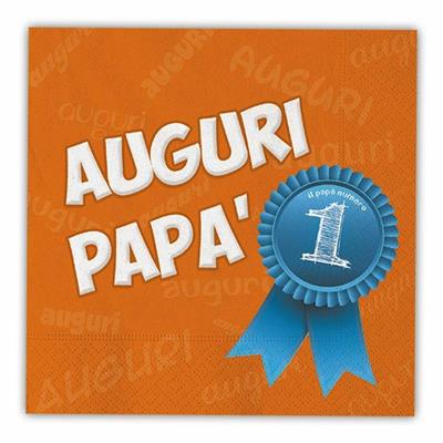 TOVAGLIOLI 33X33 AUGURI PAPA' 16PZ