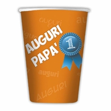 BICCHIERI 200CC AUGURI PAPA' 8PZ