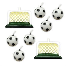 CANDELINE PALLONI CALCIO + 2 PORTE 6PZ