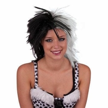 Parrucca Crudelia Demon Parrucca Bianca e Nera