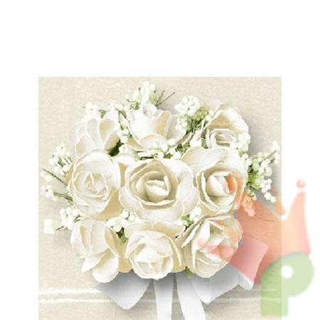 TOVAGLIOLI 25x25 3V WHITE ROSES 20PZ