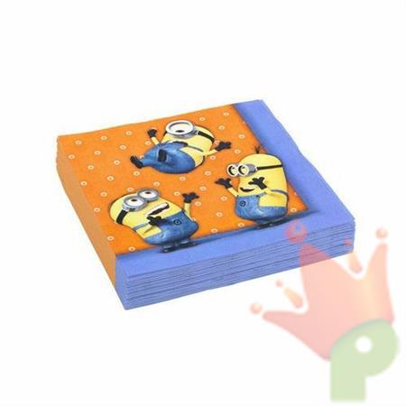 TOVAGLIOLI 33x33 cm MINIONS CATTIVISSIMO ME 20 PZ