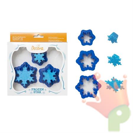 Set 6 Tagliapasta Frozen Star C/Imprimi Decori