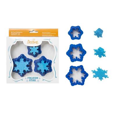 Set 6 Tagliapasta Frozen Star C/Imprimi Decori