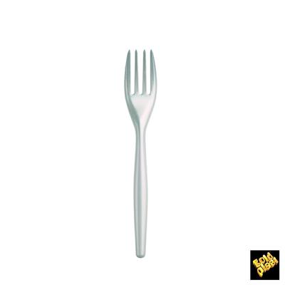 Forchetta Easy 180mm Bianco Perlè Trasparente 20pz