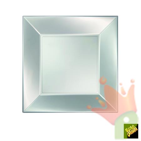 PIATTO PIANO 23x23CM NICE BIANCO PERLE' 8PZ