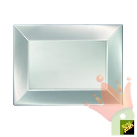 Piatto Rettangolare 28x19cm Bianco Perlè 8pz