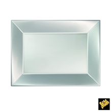 Piatto Rettangolare 28x19cm Bianco Perlè 8pz