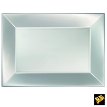 Piatto Rettangolare 345x230mm Bianco Perlè 3pz