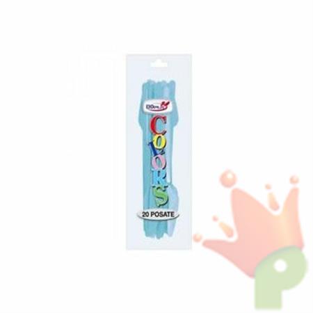 COLTELLO 18CM AZZURRO 20PZ