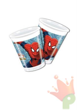 Bicchiere Plastica 200ml Ultimate Spiderman 8pz