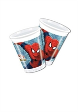 Bicchiere Plastica 200ml Ultimate Spiderman 8pz