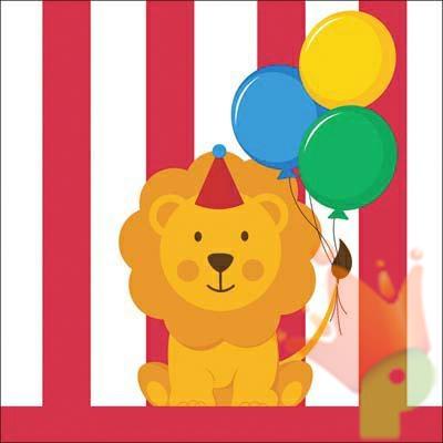 Tovaglioli 25x25 Circus Time 16pz