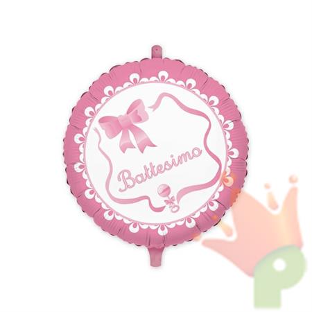 PALLONCINO MYLAR 18INCH IL MIO BATTESIMO ROSA