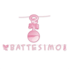 Festone Scritta Il Mio Battesimo Rosa 600cm