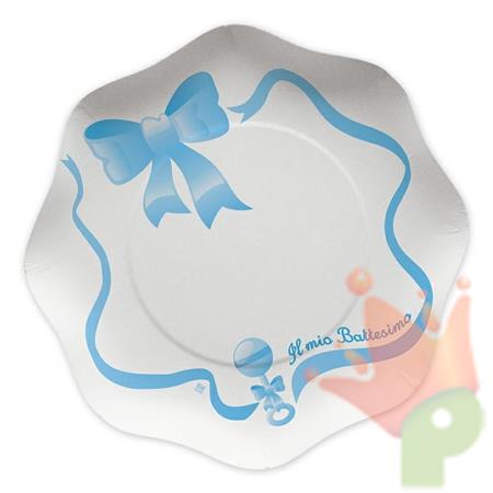 Piatti 23cm Il Mio Battesimo Celeste 10pz