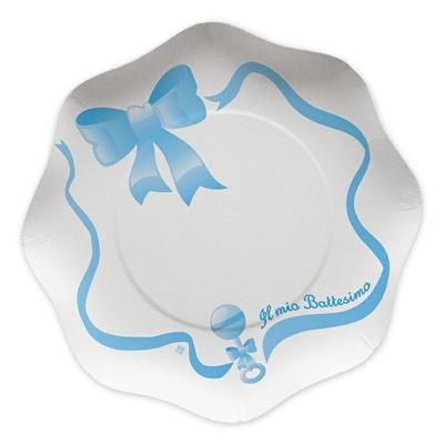 Piatti 23cm Il Mio Battesimo Celeste 10pz