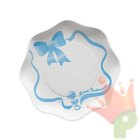 Piatti 18cm Il Mio Battesimo Celeste 10pz