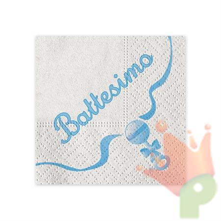 Tovaglioli 25x25 Il Mio Battesimo Celeste 20pz