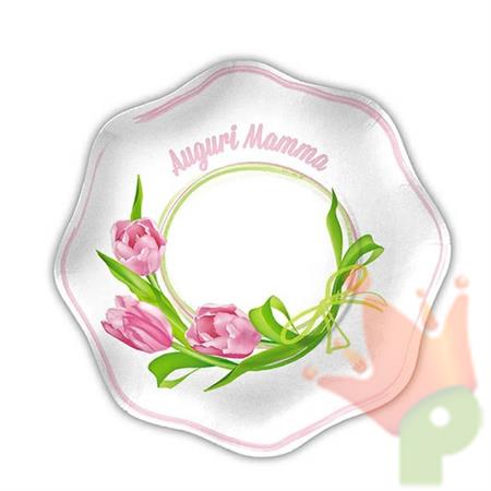 Piatti Auguri Mamma 18cm 8pz