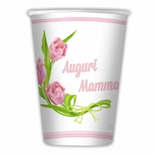 Bicchieri 200cc Auguri Mamma 8pz