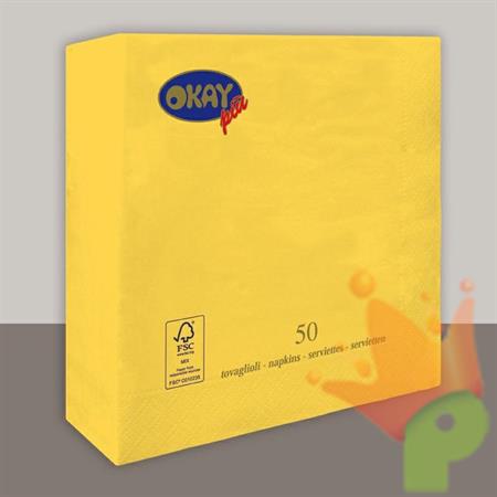 TOVAGLIOLI 33X33 2V GIALLO LIMONE 50PZ