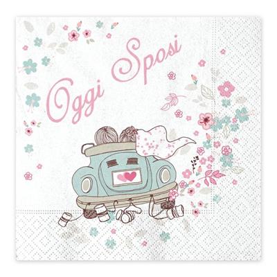 Tovaglioli 33x33 Oggi Sposi 16pz