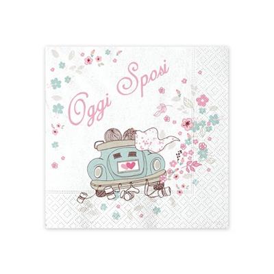 Tovaglioli 25x25 Oggi Sposi 16pz